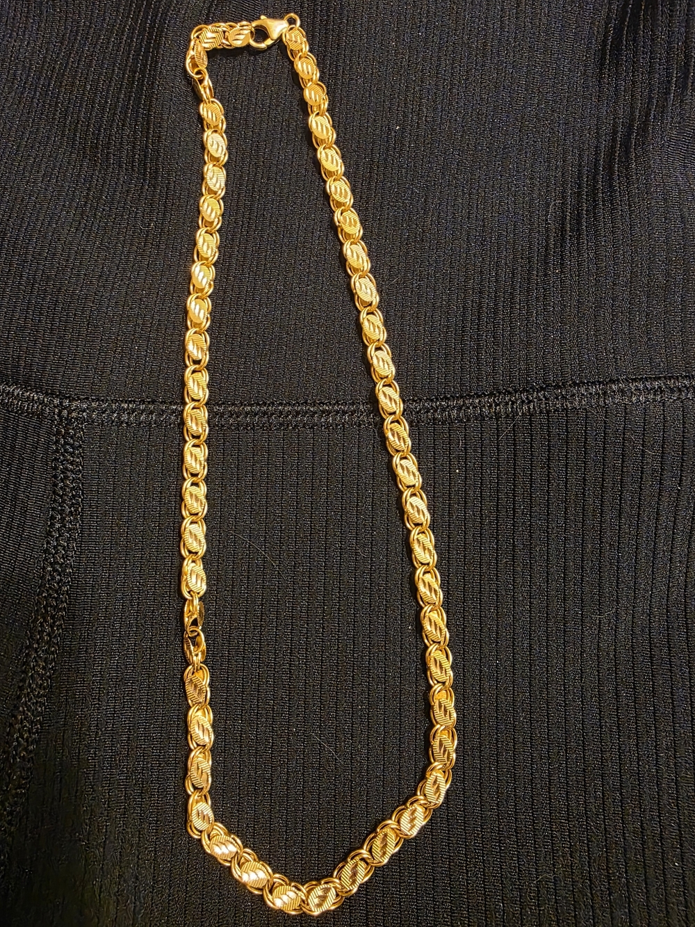 21k Gold Damascus Chain W/ Stamp 21k Not Plated Almost 13grams 16" - Picture 3 of 14